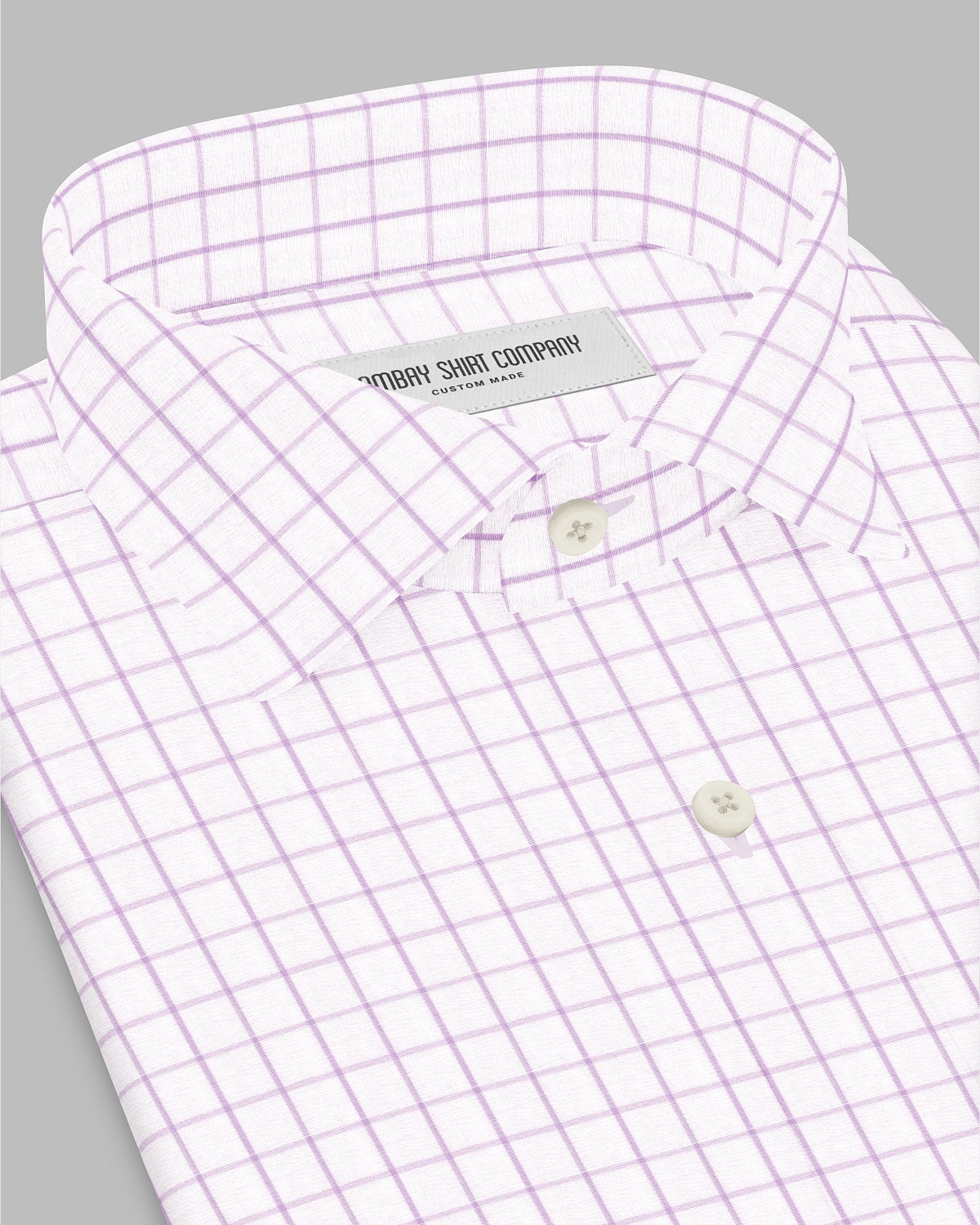 Everett Poplin Checked Shirt - Purple