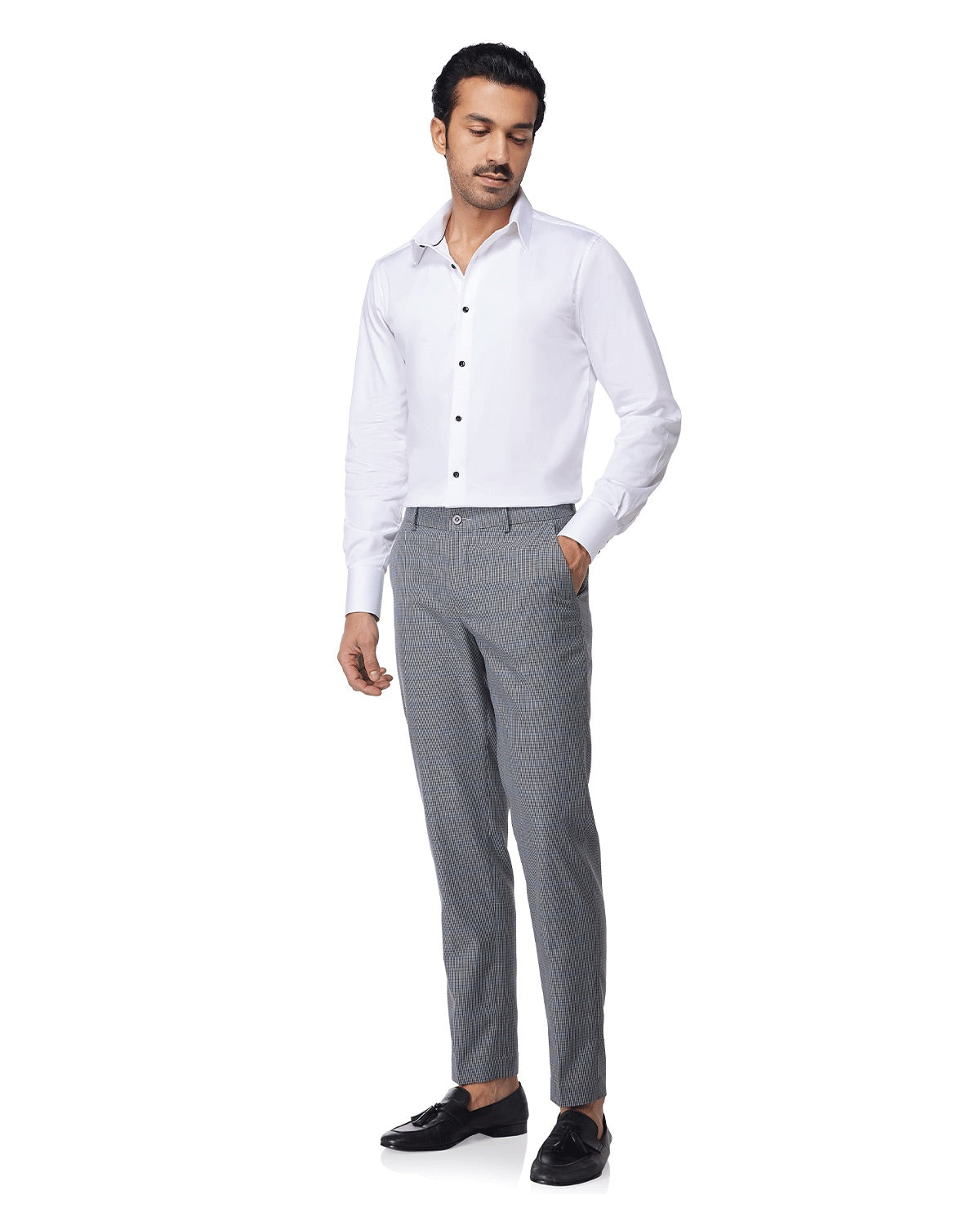 Classic Stretch Cotton Shirt - White