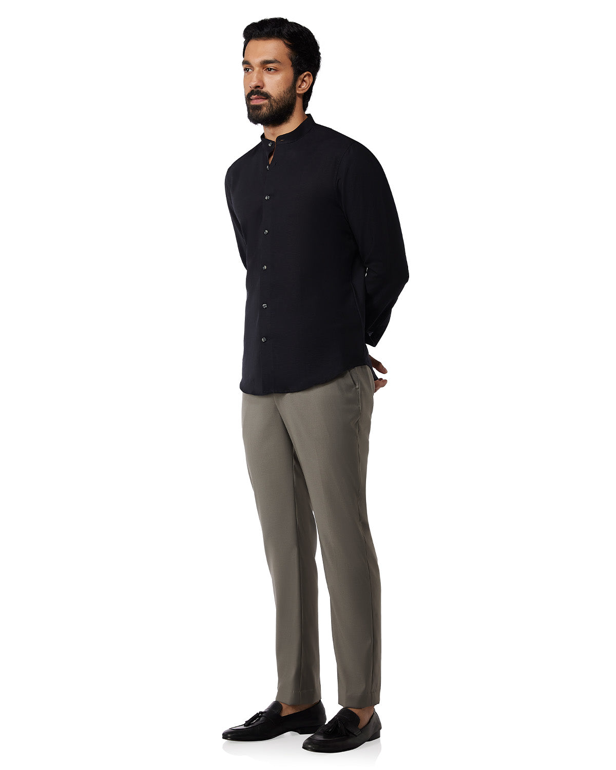 Cotton Linen Shirt - Black