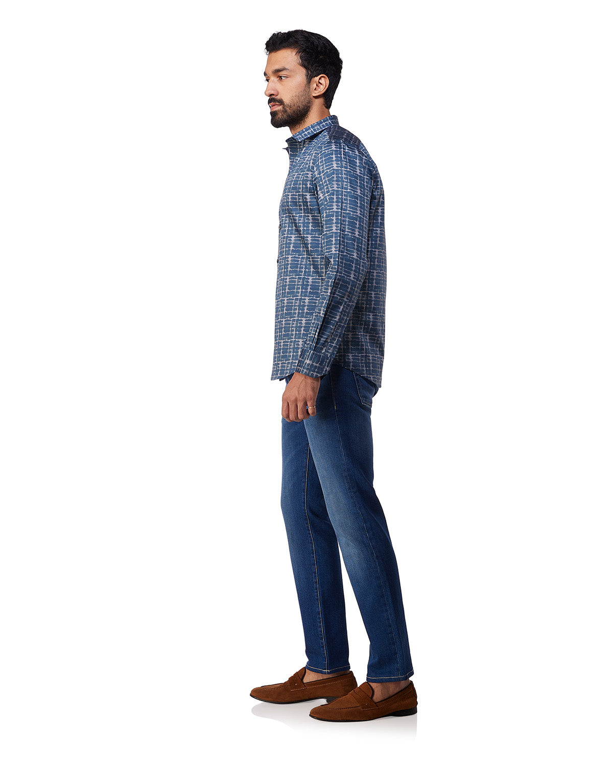 Abstract Printed Shirt - Blue
