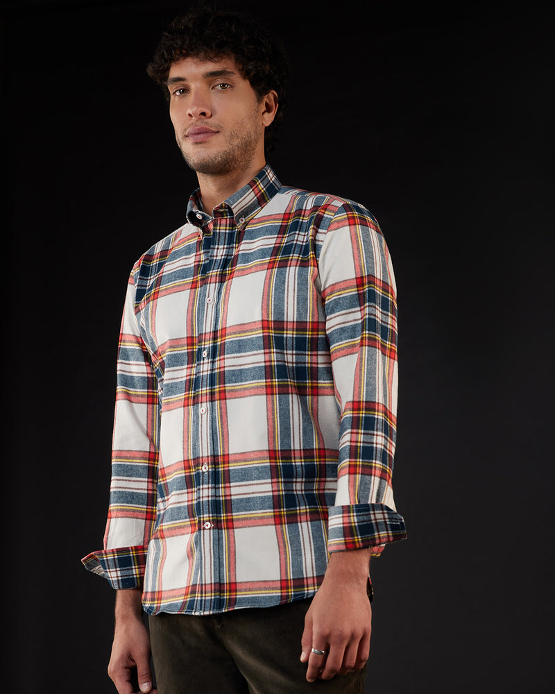 Japanese Snapper Brushed Checked Shirt