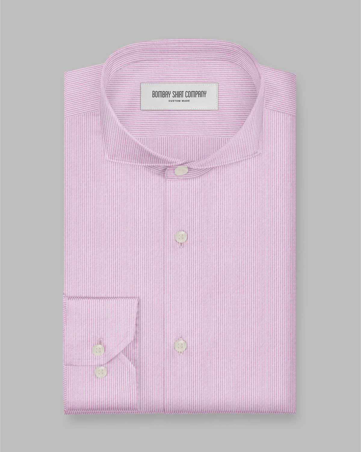 Serac Twill Pinstriped Shirt - Pink
