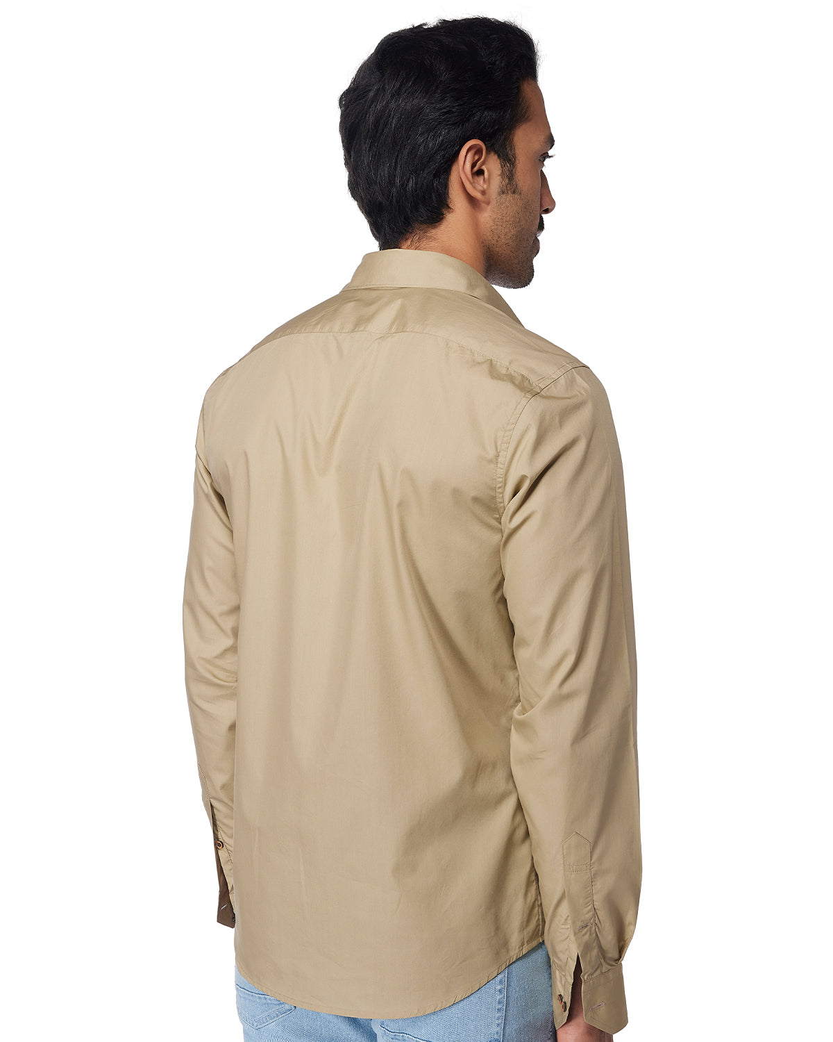 Cotton Poplin Shirt - Khaki