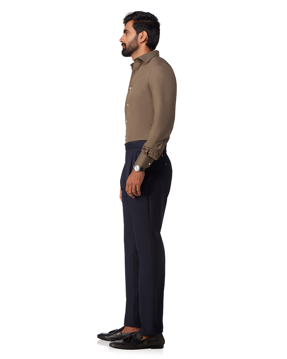 Luthai Cotton Lyocell Twill Shirt - Olive