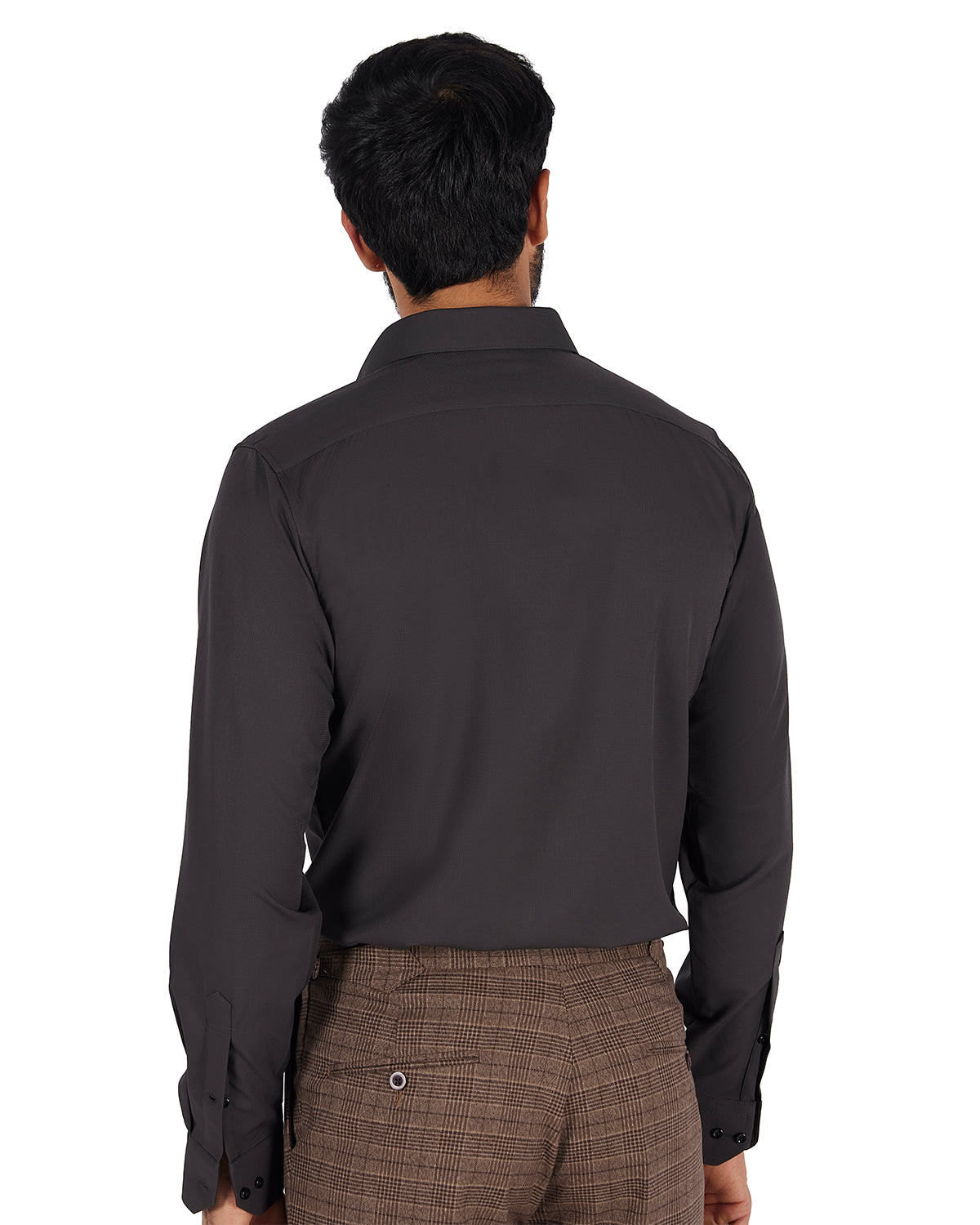 Stretch Dobby Shirt - Charcoal