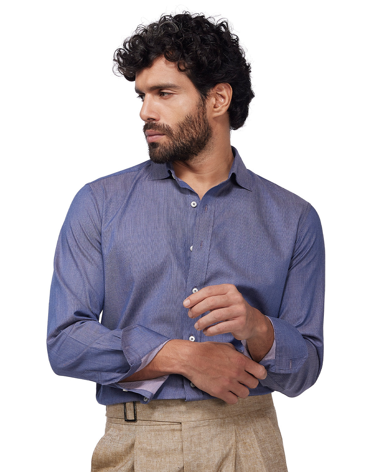 Soft Stretch Twill Shirt - Grey