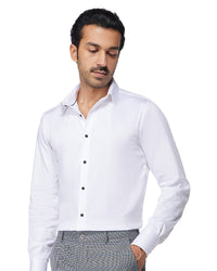 Classic Stretch Cotton Shirt - White