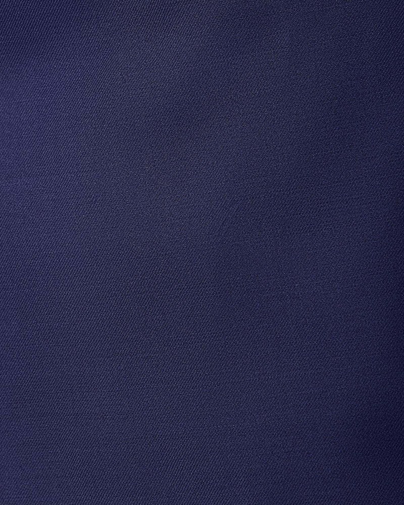 The Valoria Blended Wool Nehru Jacket - Navy