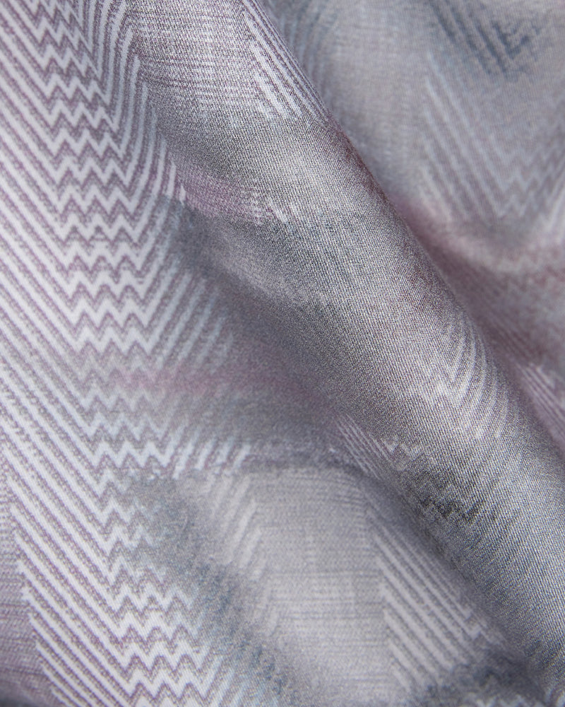 White & Grey Blurry Printed Shirt