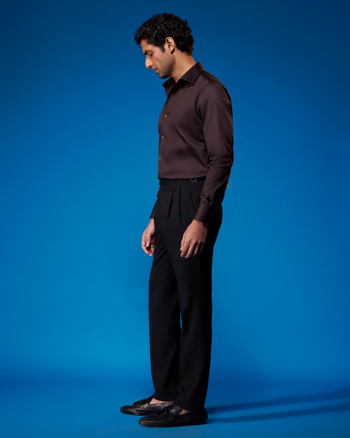 Reverie Satin Shirt - Brown