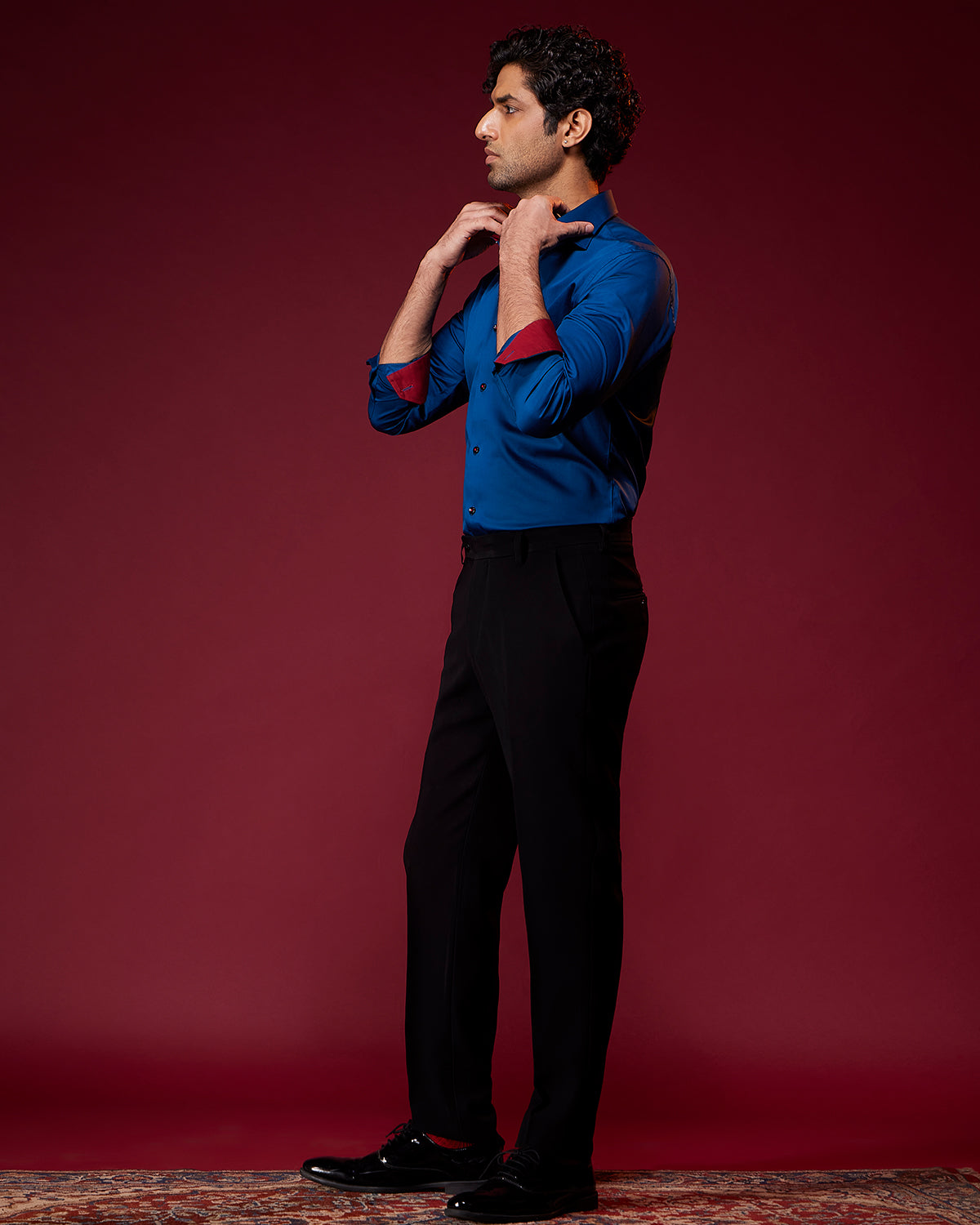 Reverie Satin Shirt - Blue