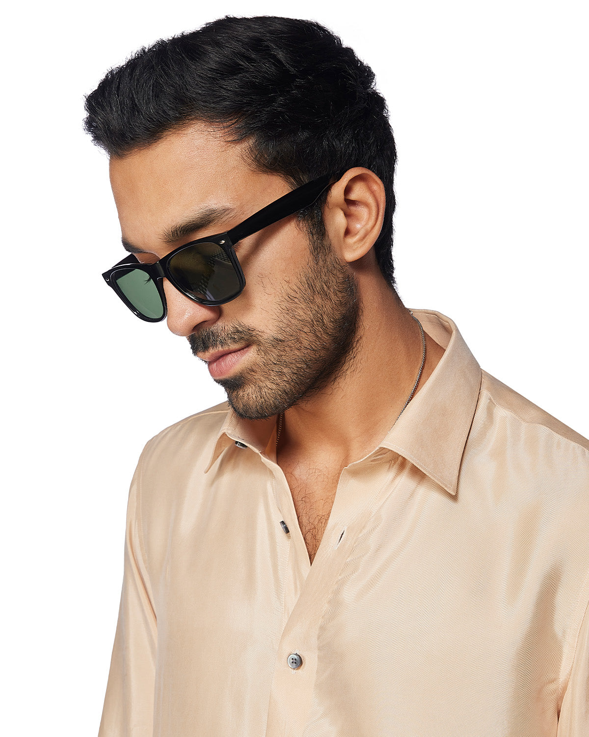 Cupro Twill Shirt - Beige