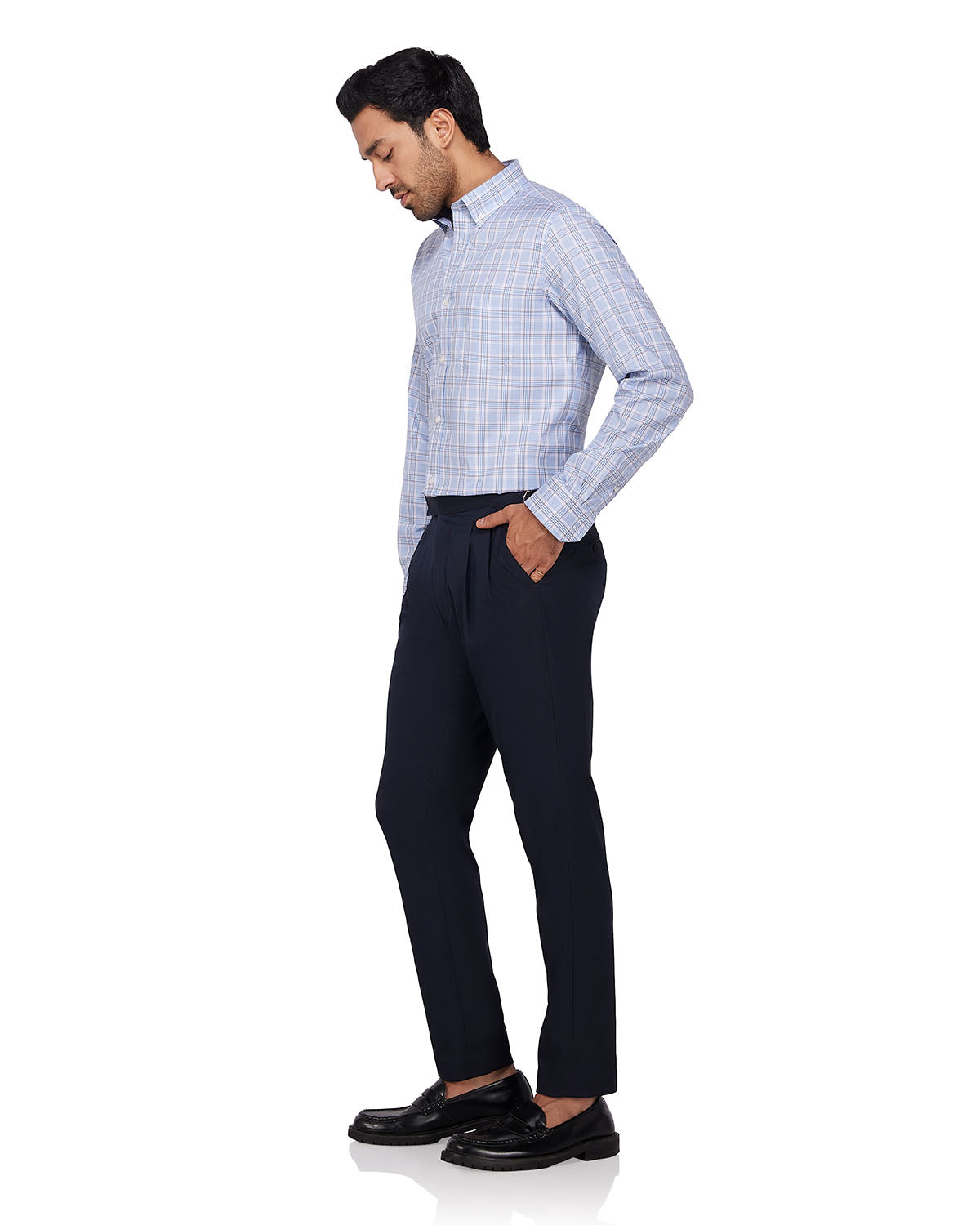 Oxford Checked Shirt - Blue & Brown