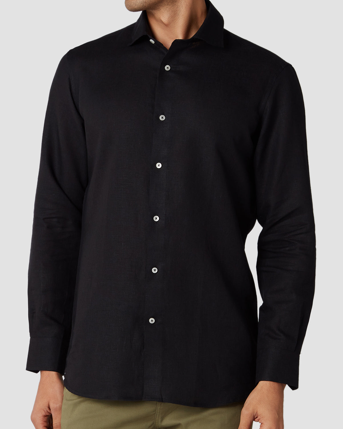 Black Petunia Soft Linen Shirt