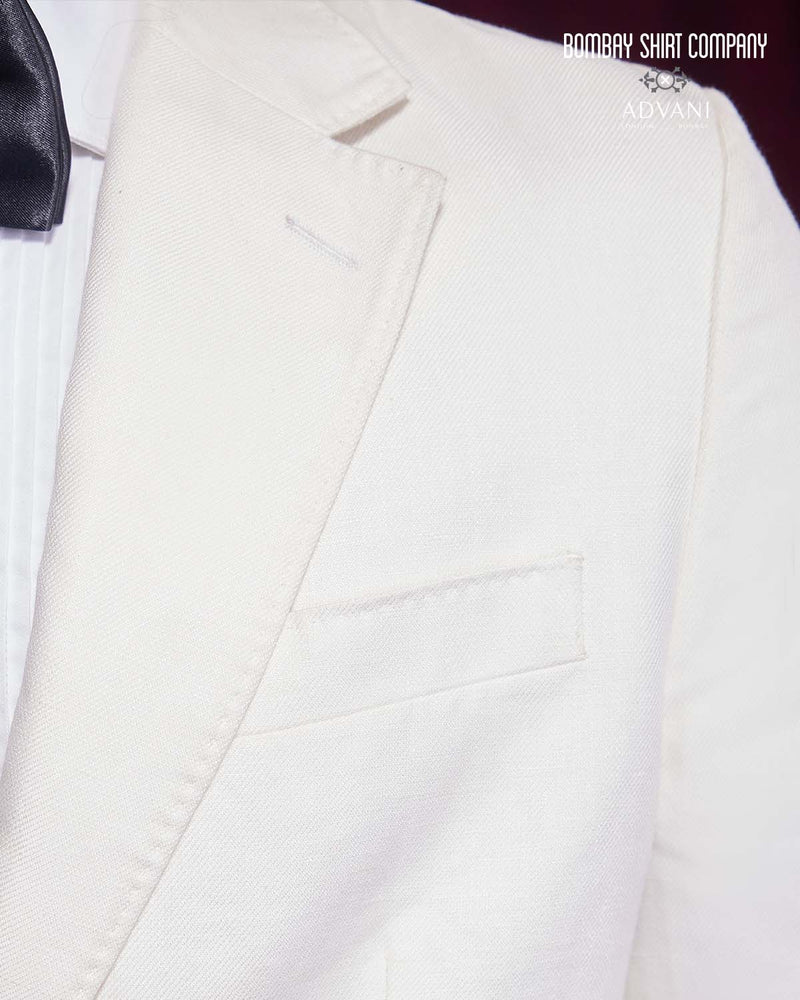BSC x ALB | Encore 100% Linen Notched Collar Blazer - Cream