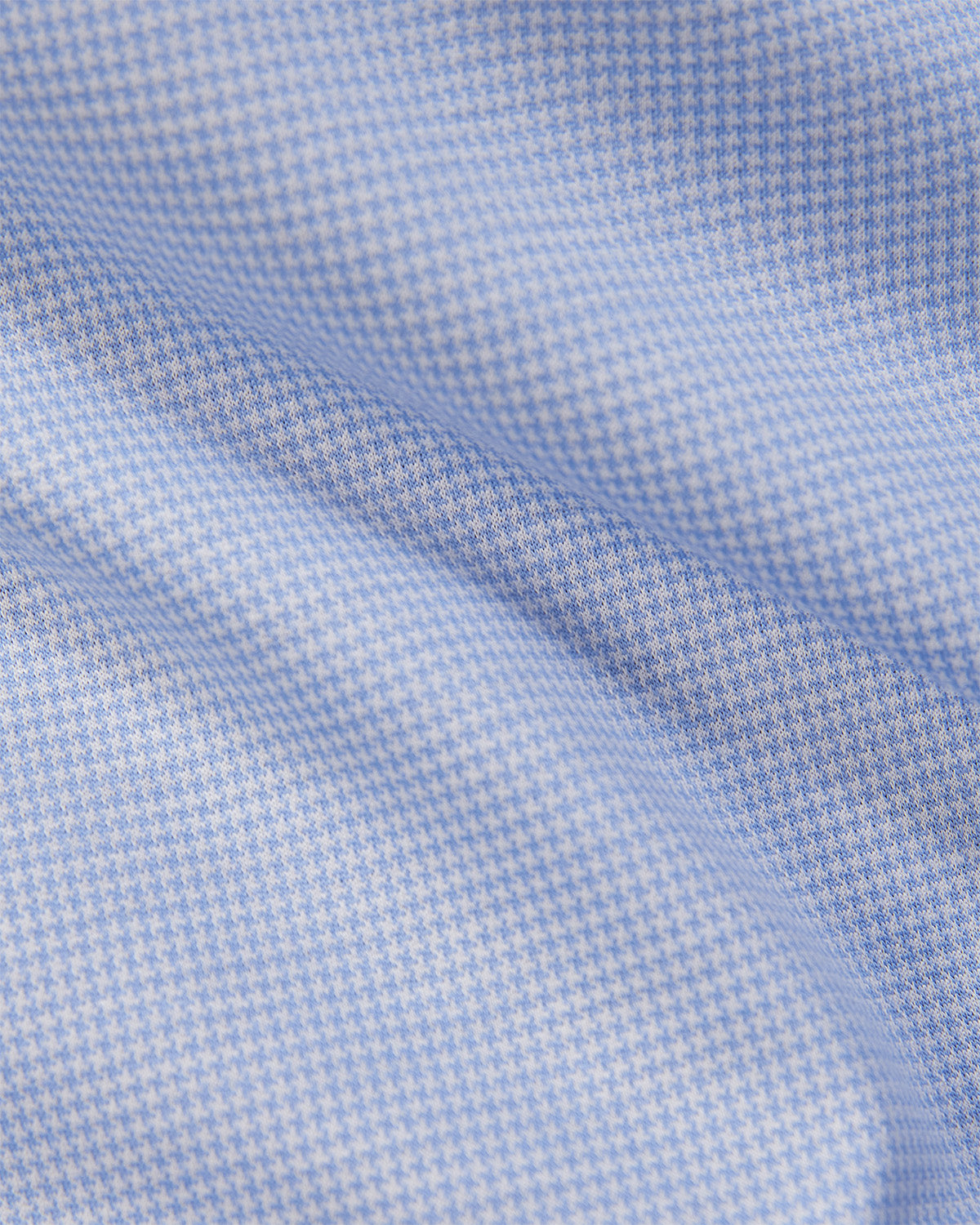 Japanese Stretch Houndstooth Knit Shirt - Light Blue