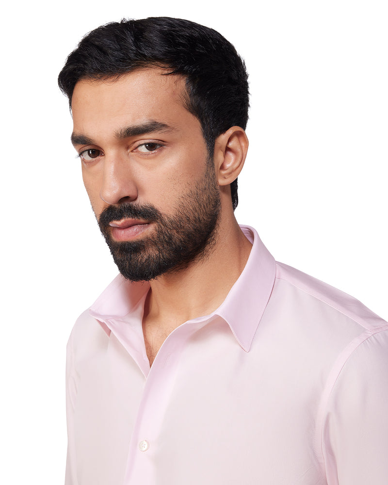 Easy-Care Cotton Poplin Shirt - Pink