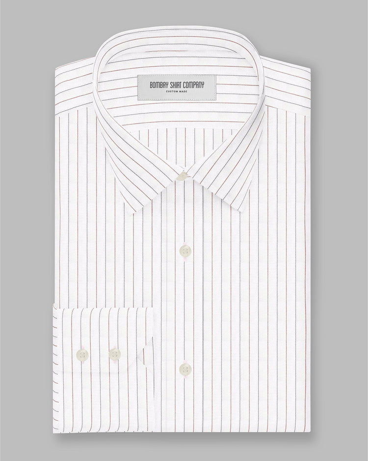 Silverstone Dobby Striped Shirt - Red & Grey