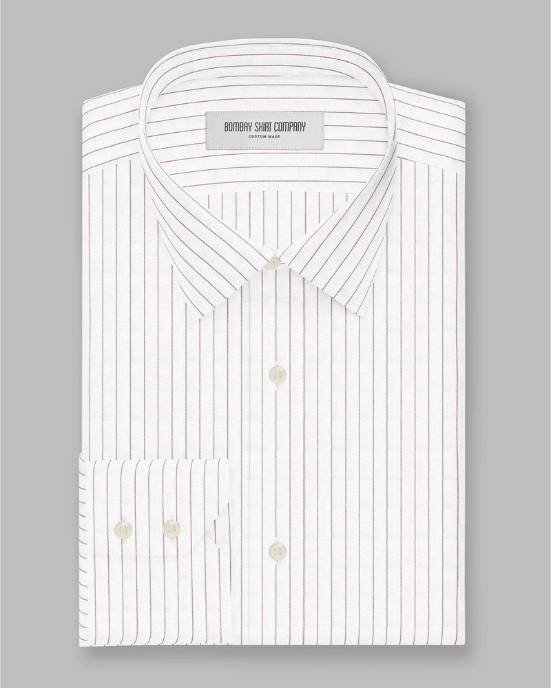 Silverstone Dobby Striped Shirt - Red & Grey