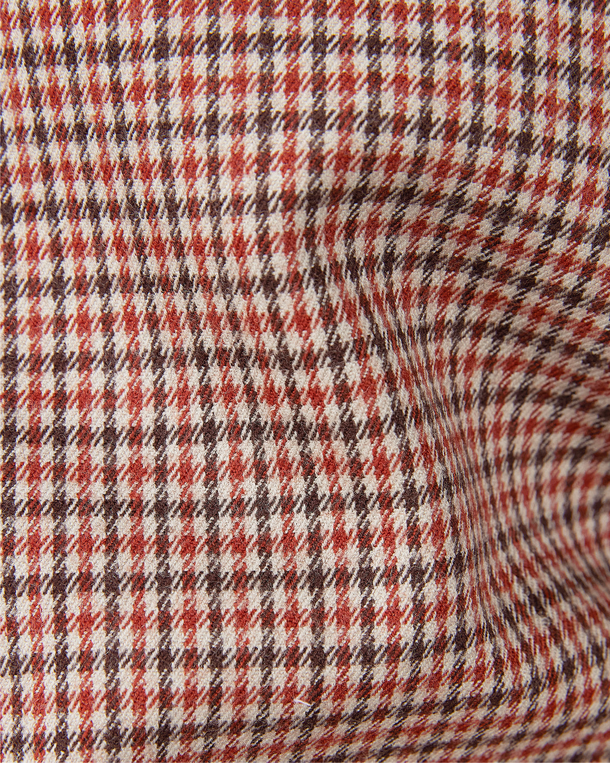 Japanese Blended Wool Stretch Flannel Shirt - Brown & Brick