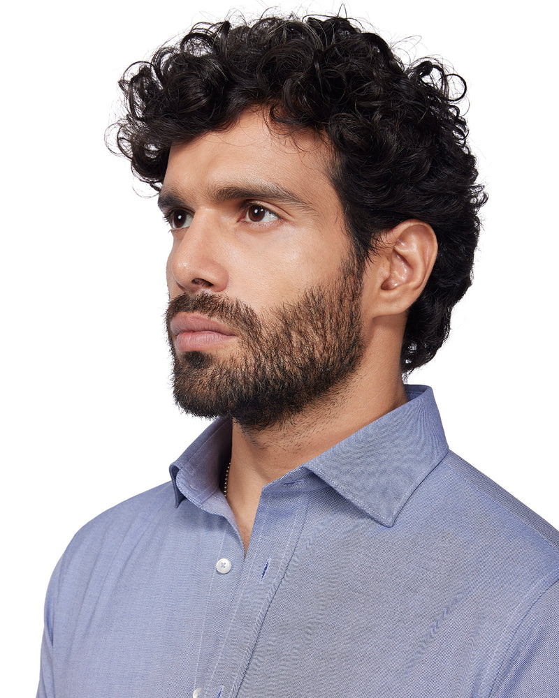 Japanese Stretch Oxford Shirt - Blue