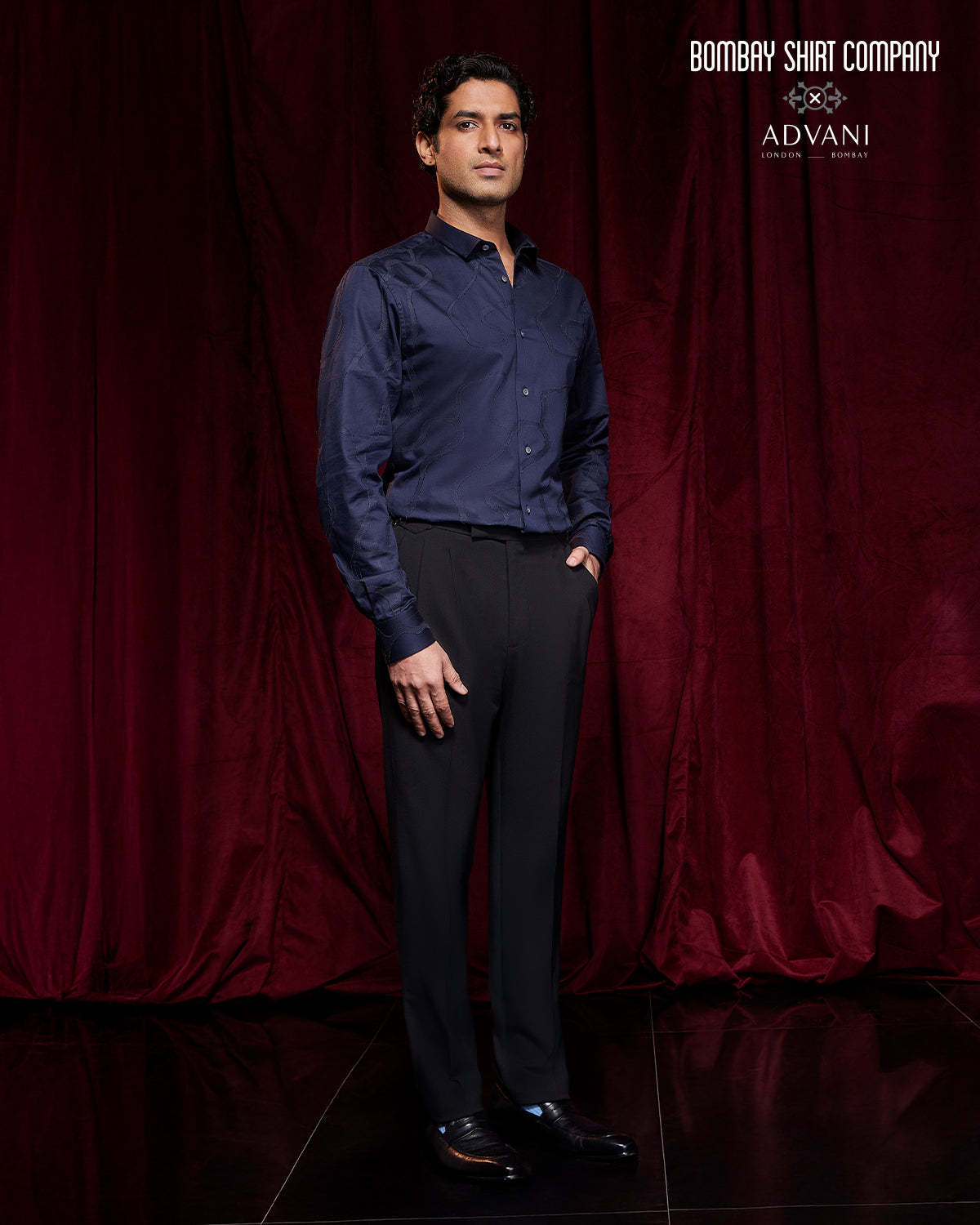 BSC x ALB | Boulevard Jacquard Shirt - Navy
