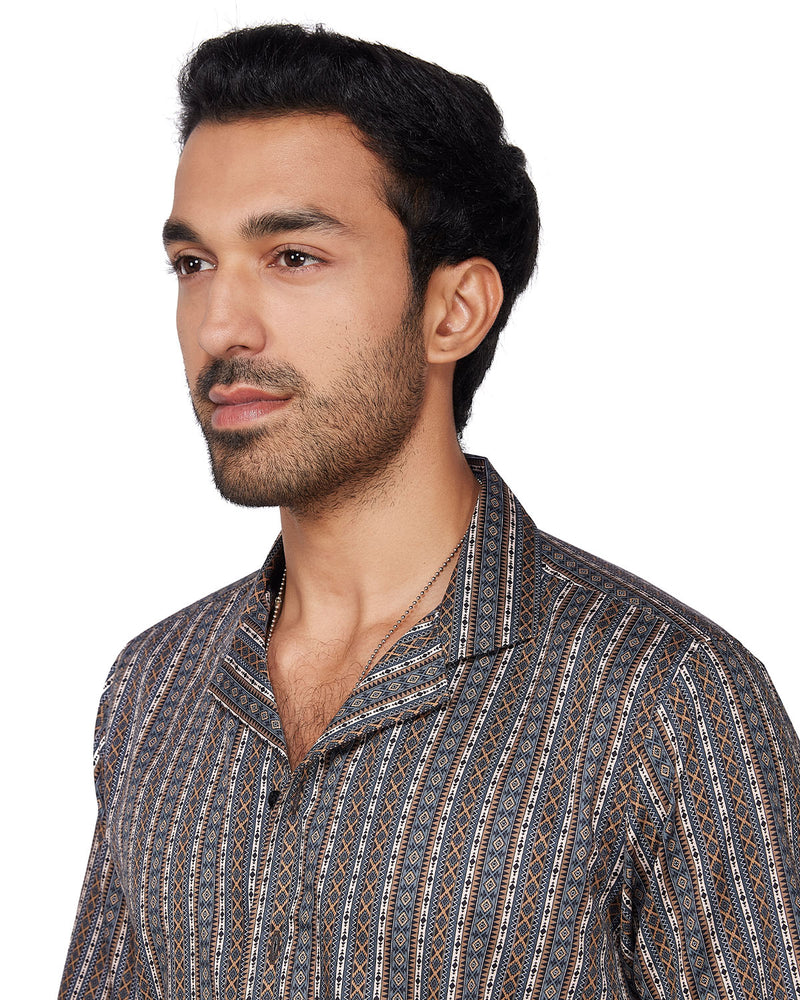 Aztec Printed Shirt - Multicoloured