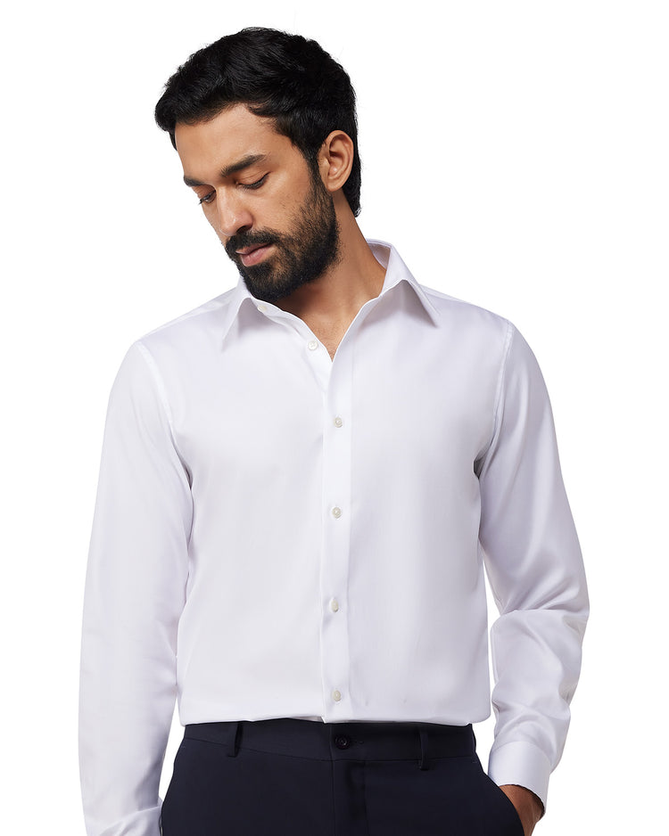 Wrinkle-Free Oxford Shirt - White