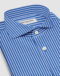 Aquarius Poplin Striped Shirt - Blue & White