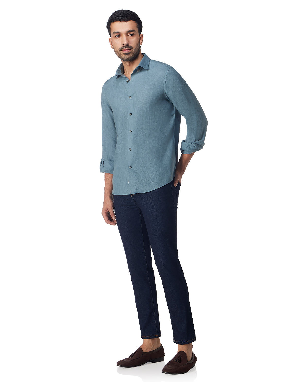 100% Linen Shirt - Grey