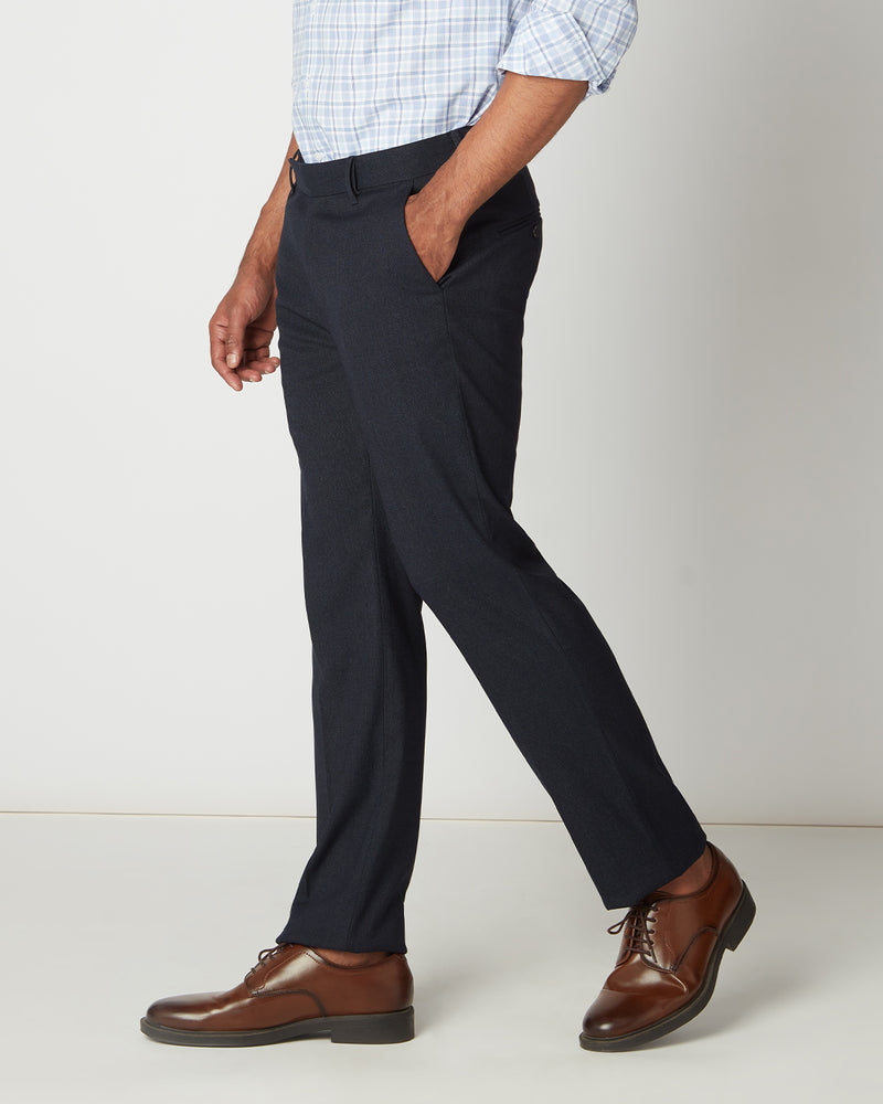 Chequered Dress Pants - Navy