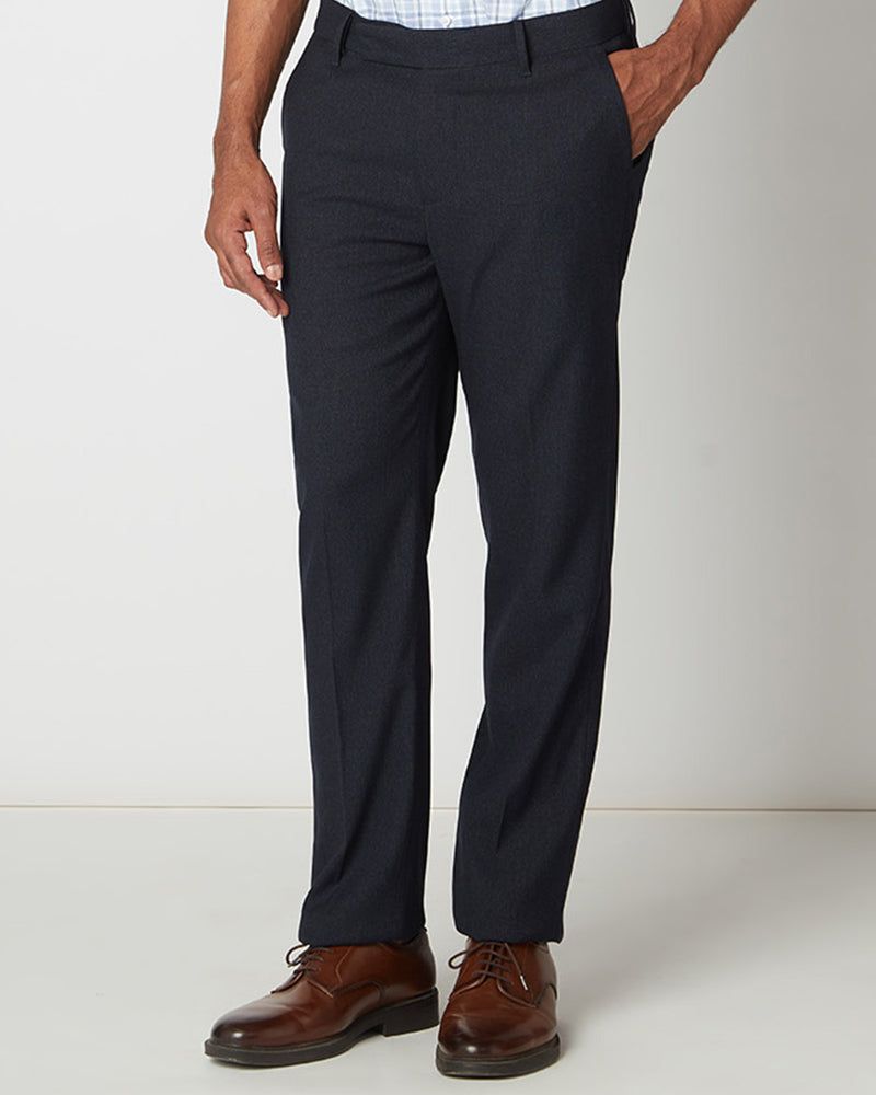 Chequered Dress Pants - Navy