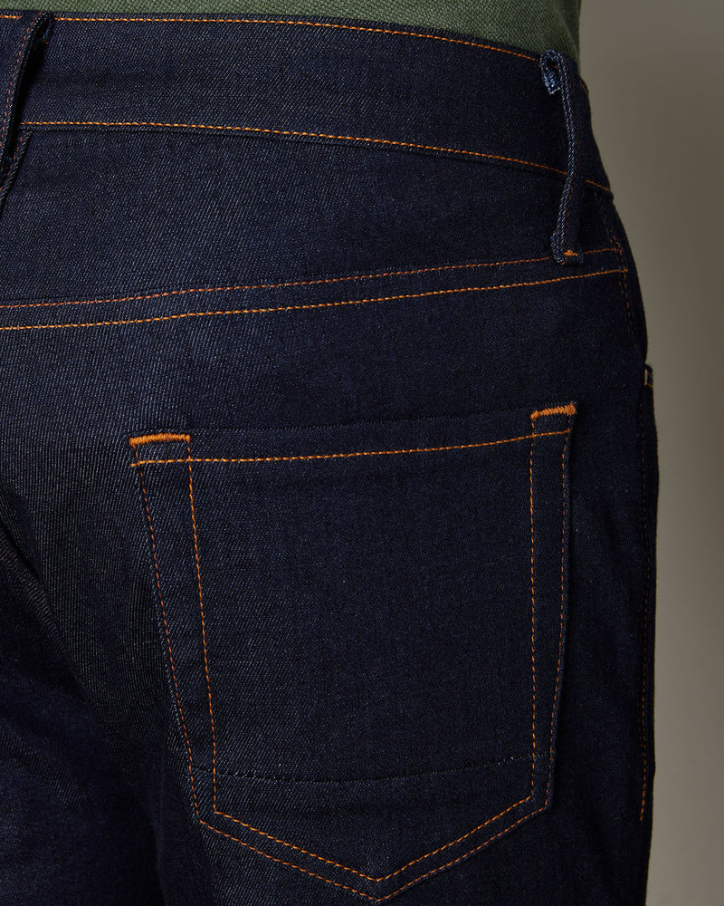 Japanese Admiral Blue Stretch Jeans