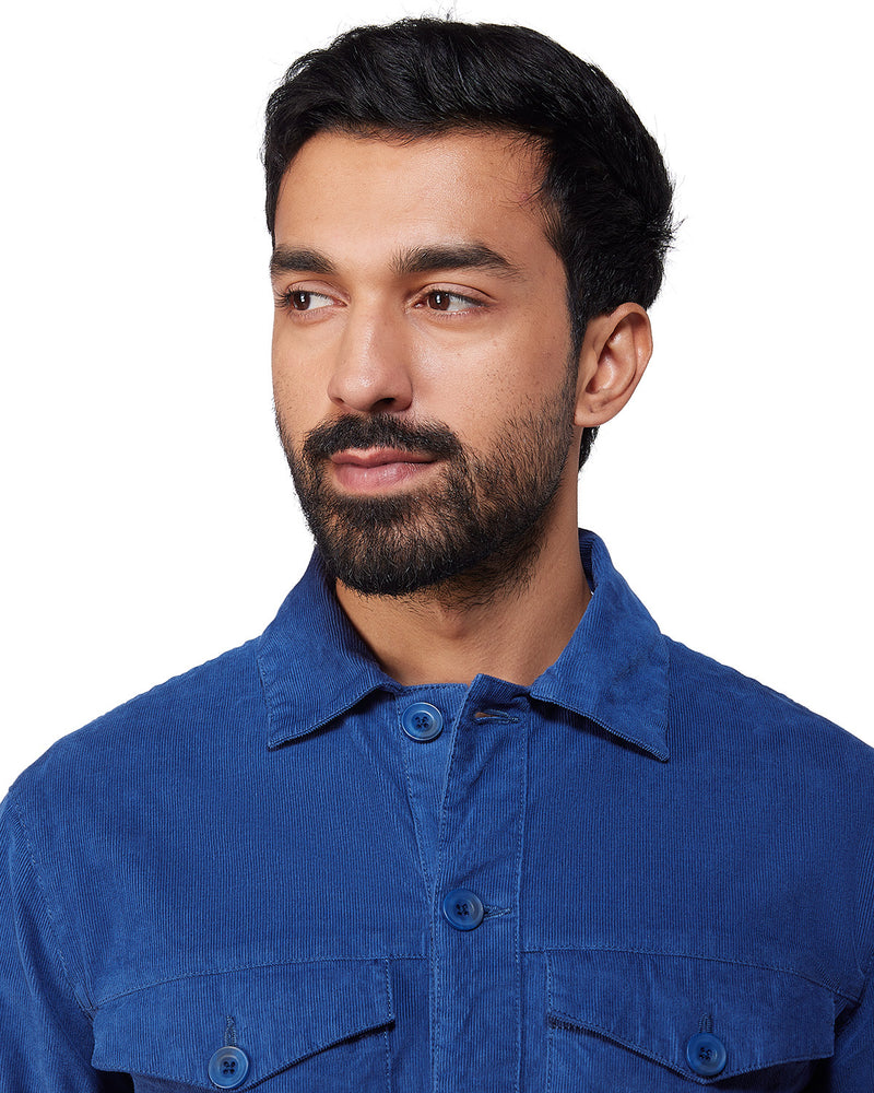 Ravine Corduroy Shacket - Blue