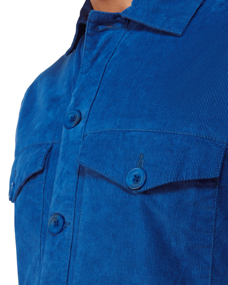 Ravine Corduroy Shacket - Blue