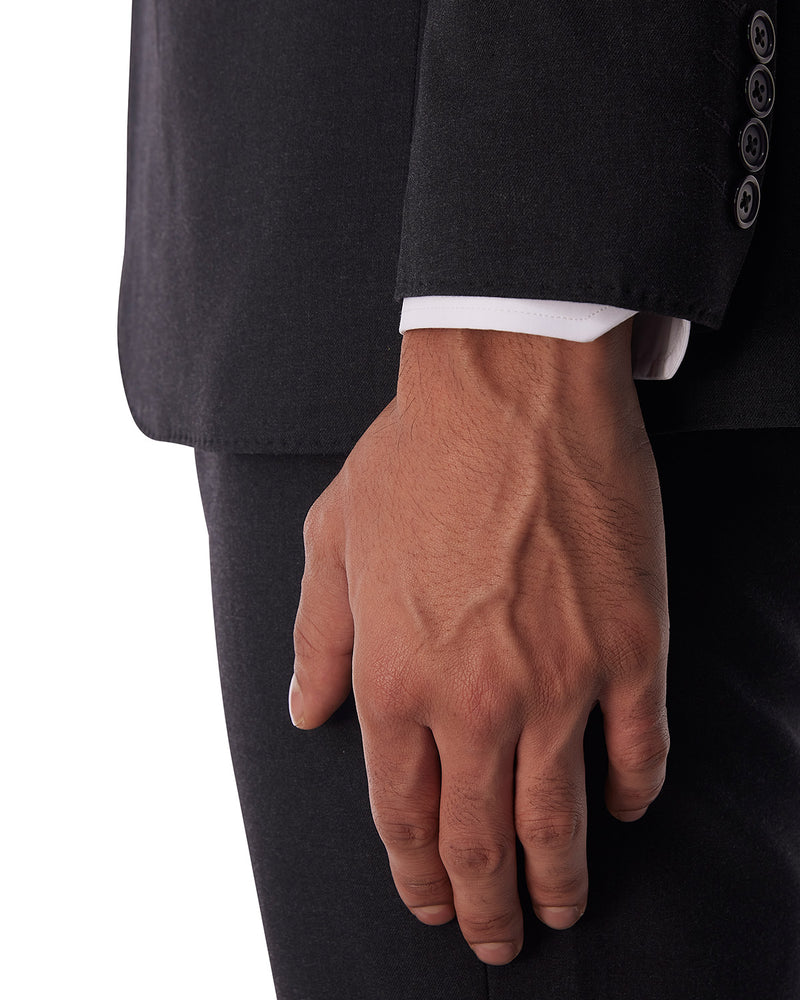 The Exquisite Blended Wool Jacket - Dark Grey