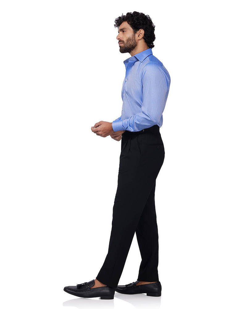 Blue Herringbone Shirt