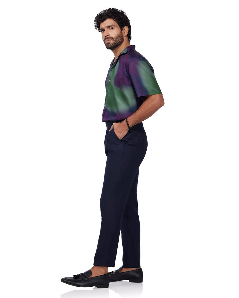 Green Blurry Printed Shirt