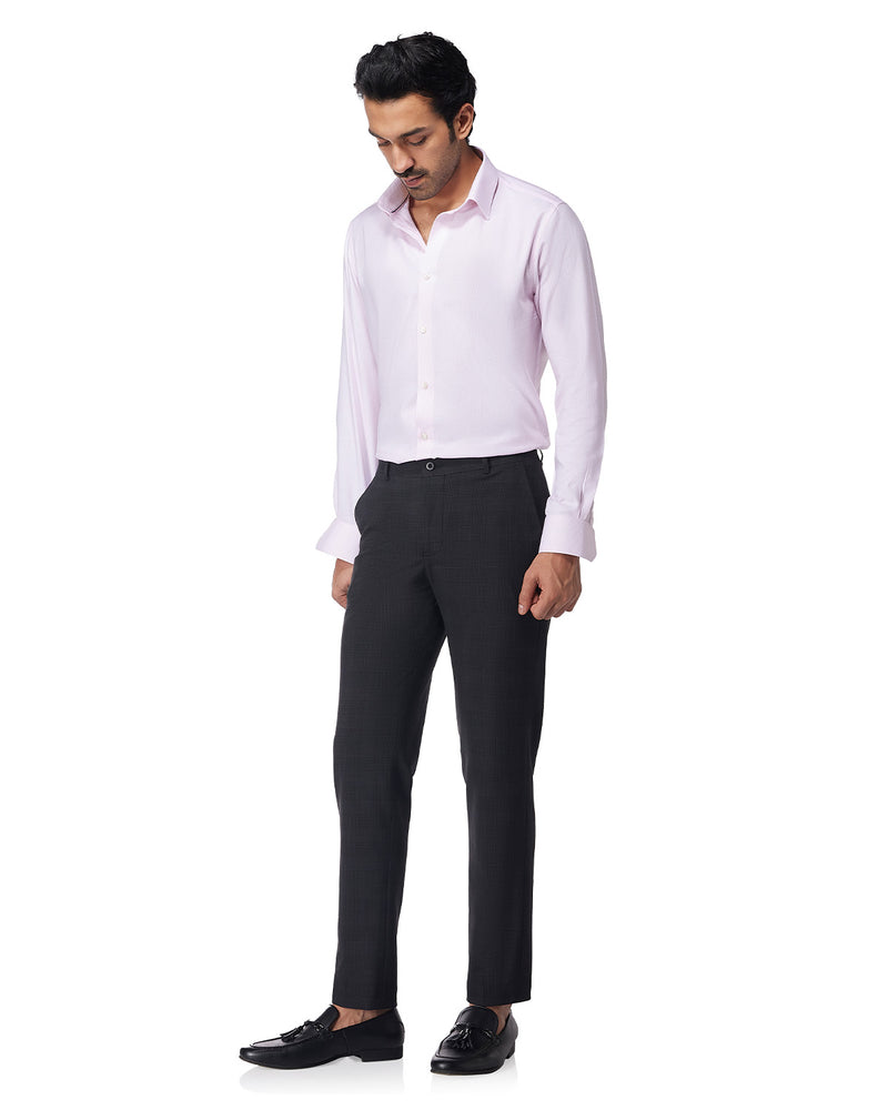 Quorum Checked Stretch Dress Pants - Black