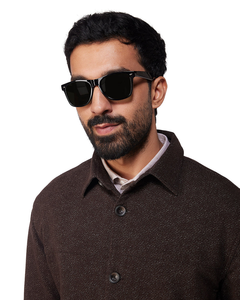 Woodshade Knit Shacket - Brown