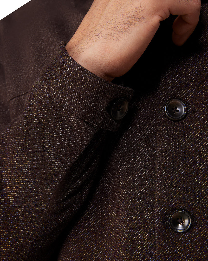 Woodshade Knit Shacket - Brown