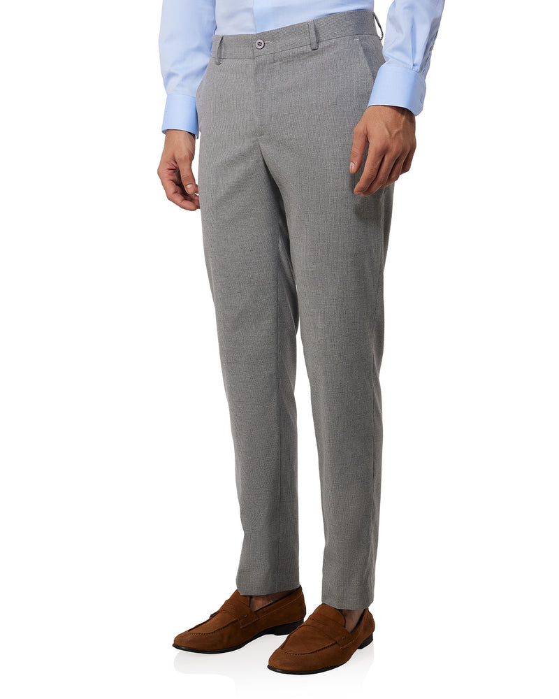 Argent Striped Dress Pants - Light Grey
