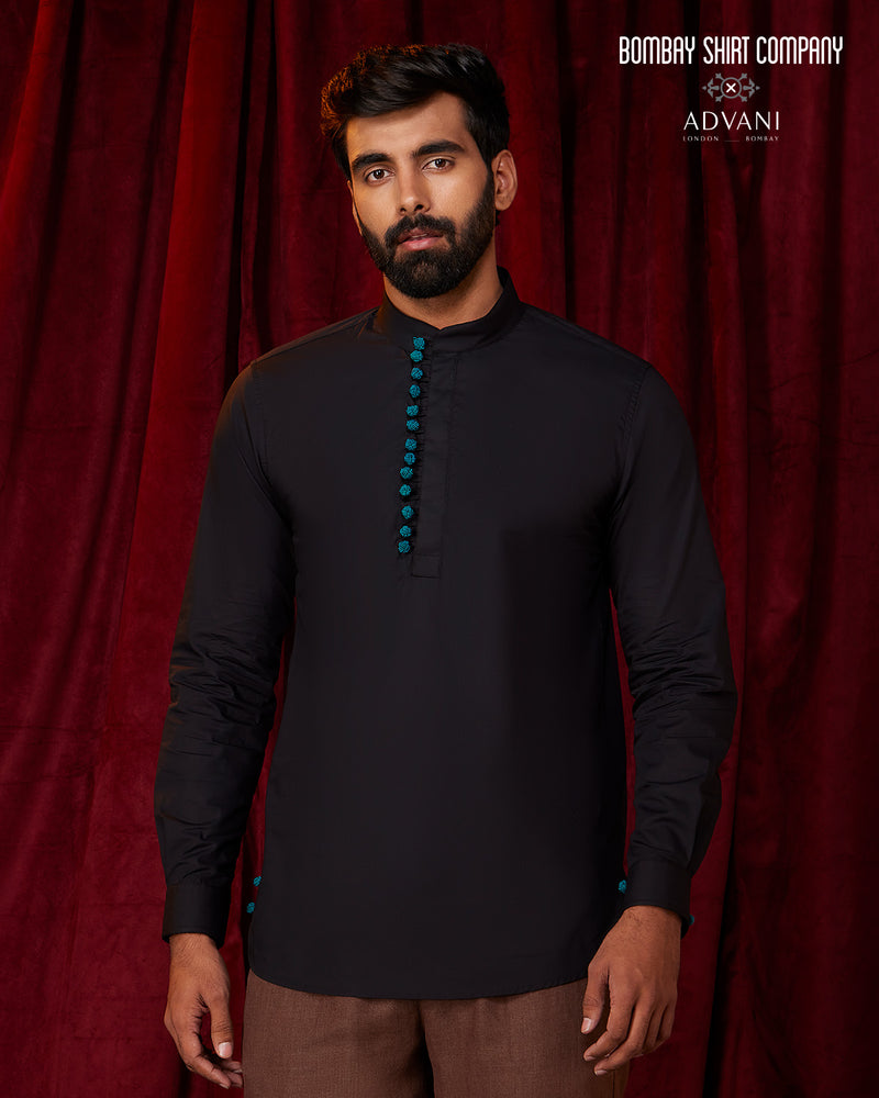 BSC x ALB | Crimson Accent Popover Shirt - Black