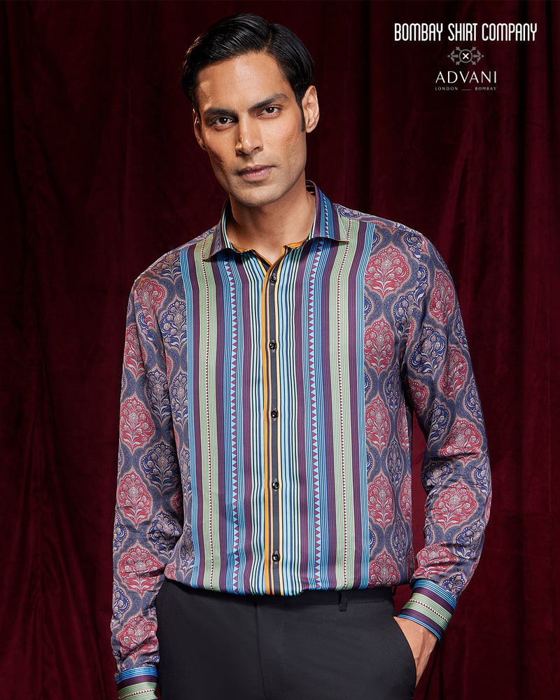BSC x ALB | Bellini Vegan Silk Floral Printed Shirt - Multi
