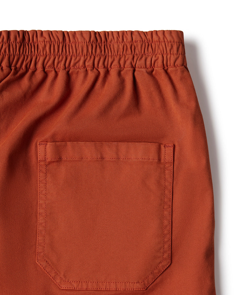 Urban Stretch Washed Shorts - Rust
