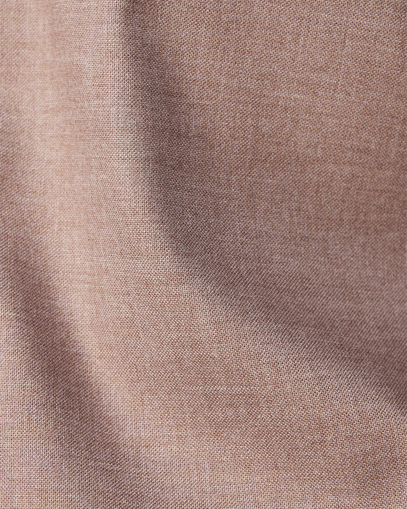 Brown Cotton Blend Oxford Shirt