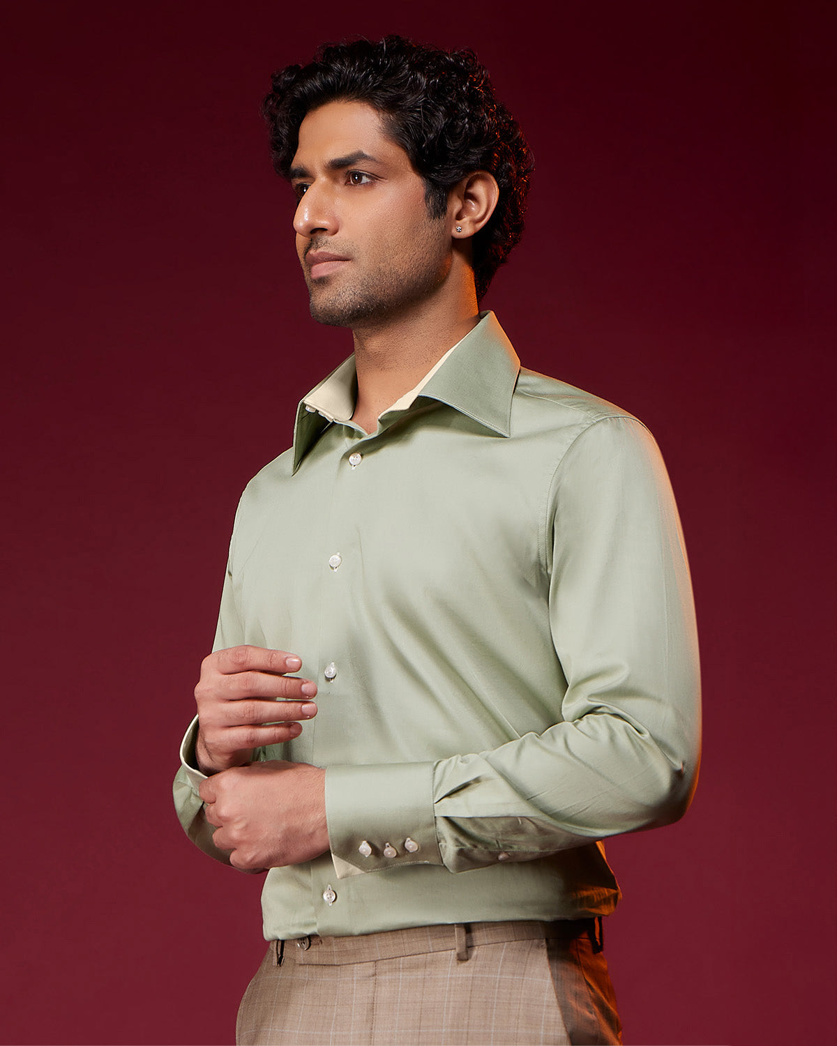 BSC x ALB | Gatsby Shirt - Metallic Green