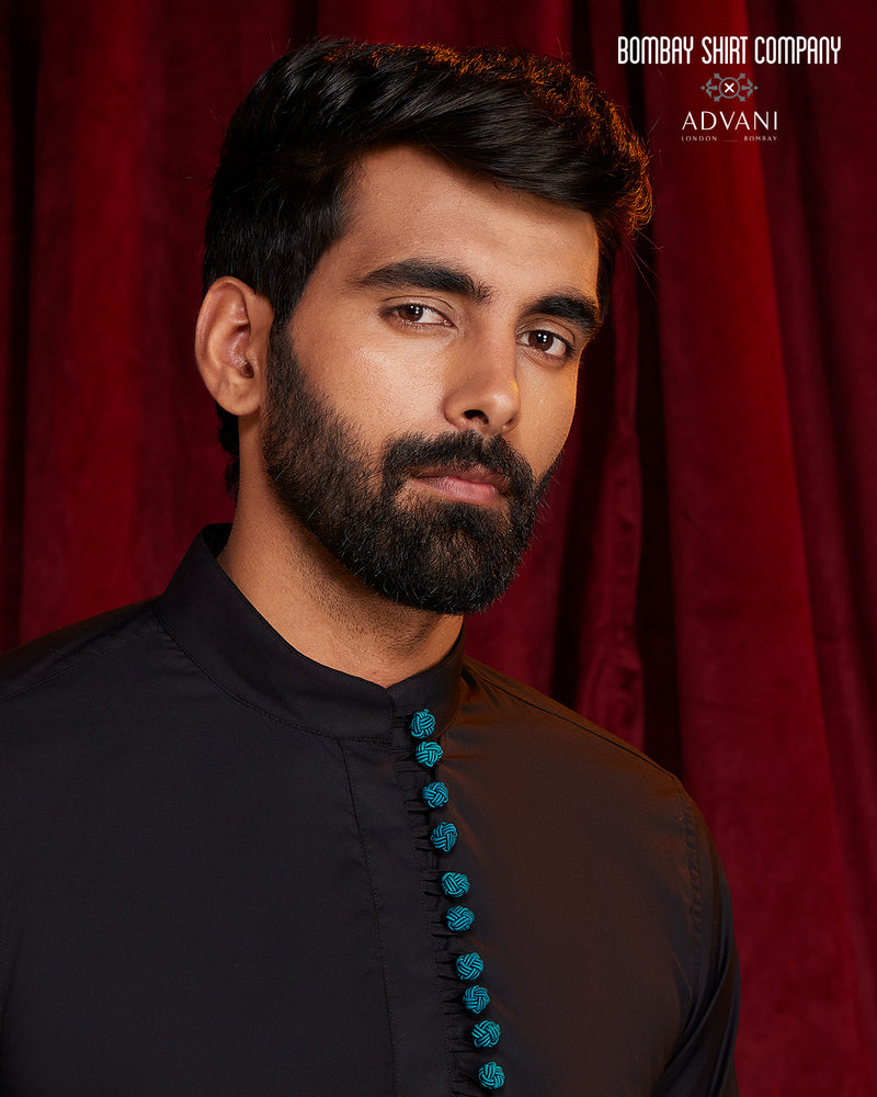 BSC x ALB | Crimson Accent Popover Shirt - Black