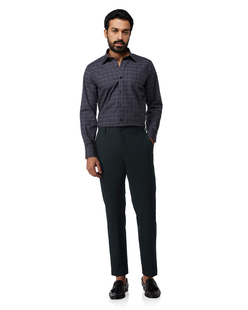 Legato Striped 4-Way Stretch Dress Pants - Black