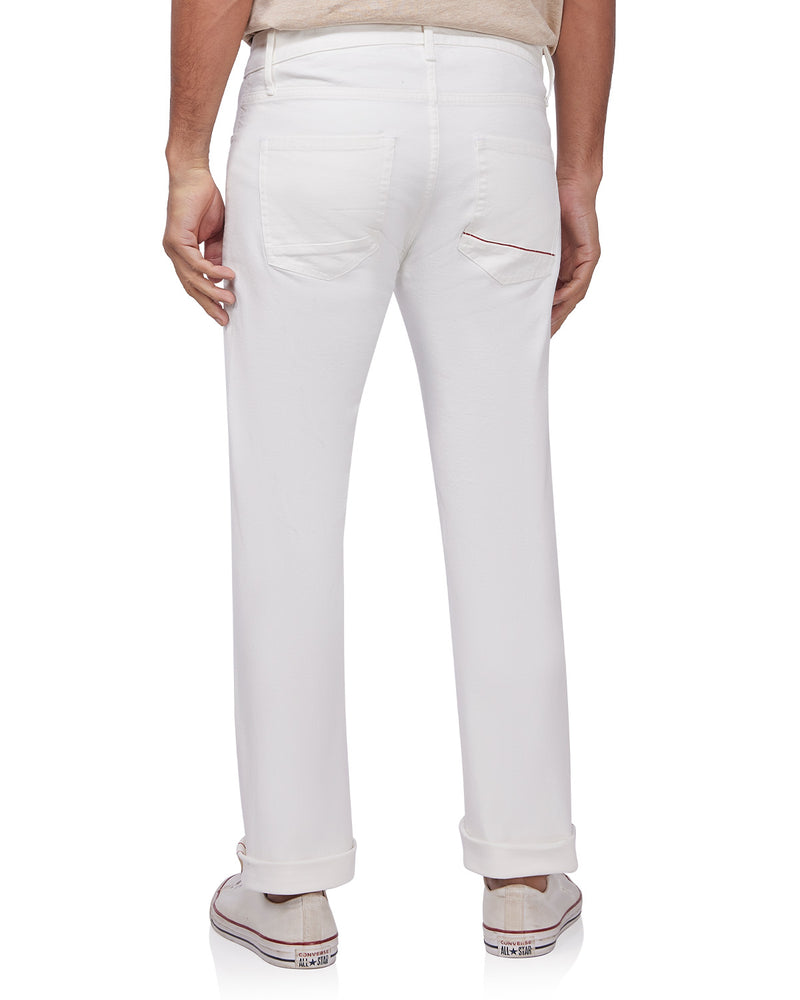 Japanese Pure Twill Stretch Selvedge Jeans - White